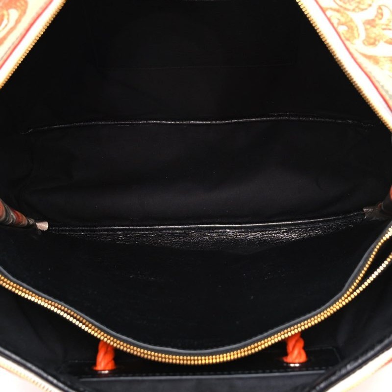 二手 6成新 Balenciaga Agneau Floral Print Medium Blanket Square Tote-2