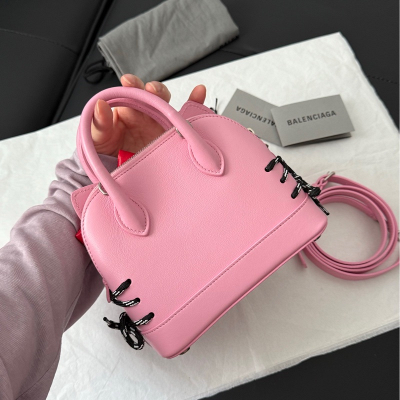 BALENCIAGA 巴黎世家 Hello Kitty聯名合作限量 巴黎世家三麗鷗聯名 粉紅色蝴蝶結貝殼包斜挎包-8