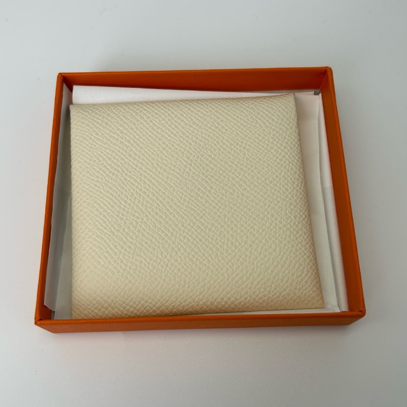 Hermes 愛馬仕 奶油白零錢包 卡夾/epsom/y刻-2