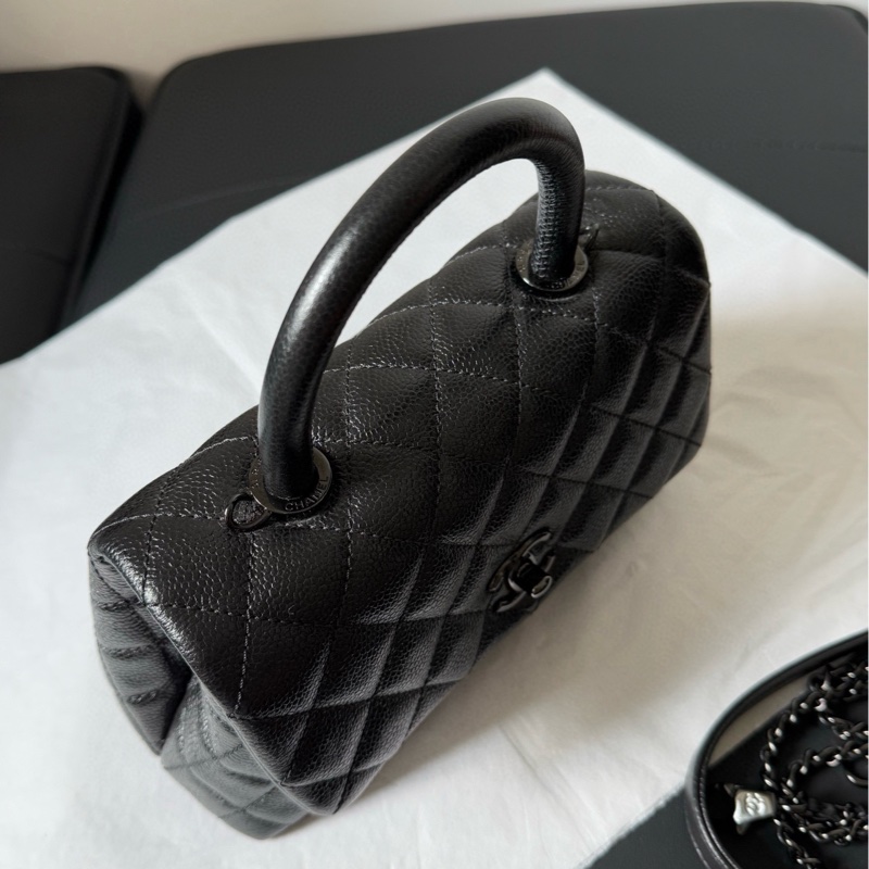 Chanel 香奈儿 coco handle small so black-11