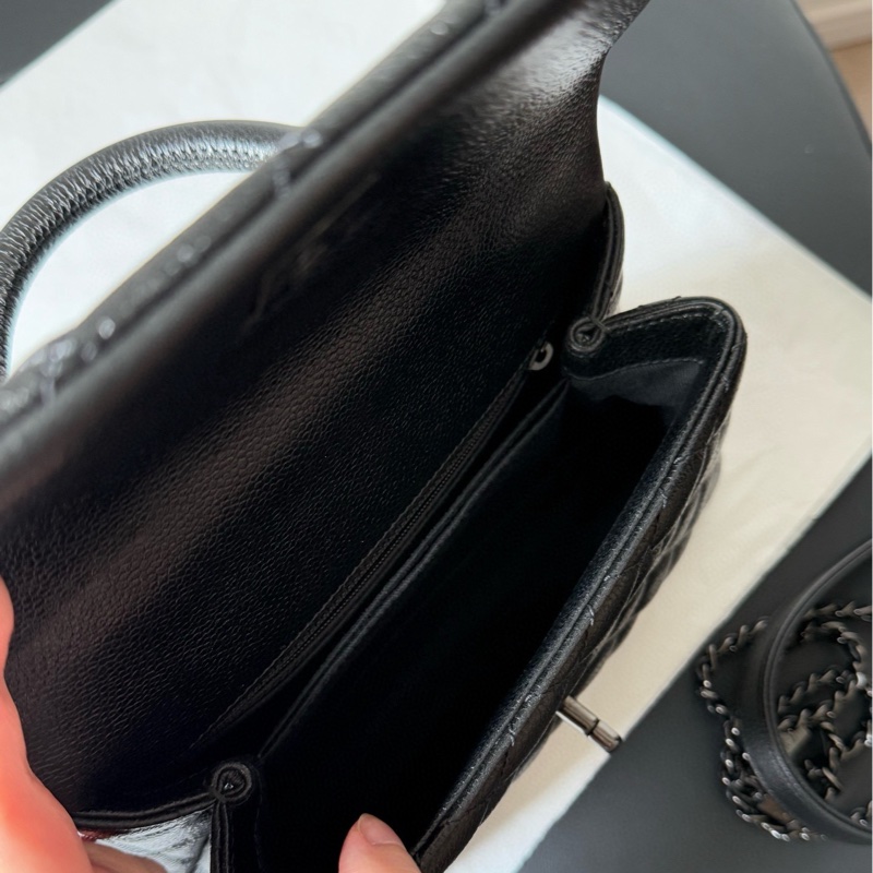 Chanel 香奈儿 coco handle small so black-17