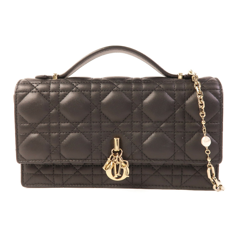 Dior 羊皮皮革My Dior Mini Bag金扣手挽肩背兩用袋-0