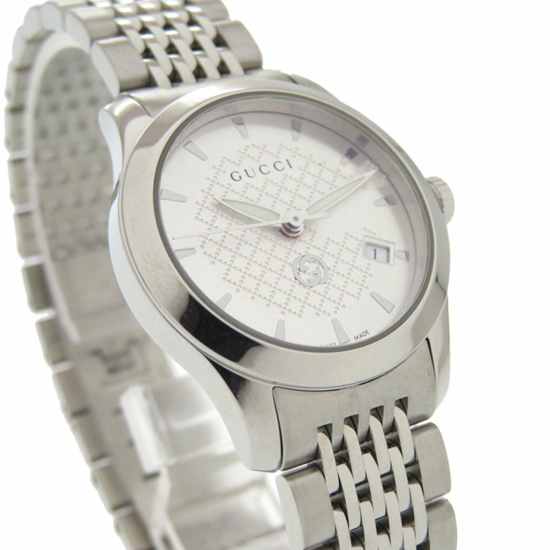 類似新品 Gucci G-Timeless 126.5 不銹鋼銀色石英手錶 0564GUCCI-4