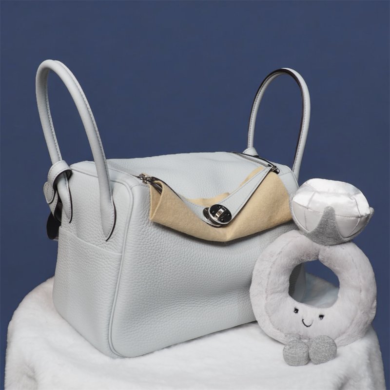 全新 Hermes Lindy 26 聖杯藍銀扣-0