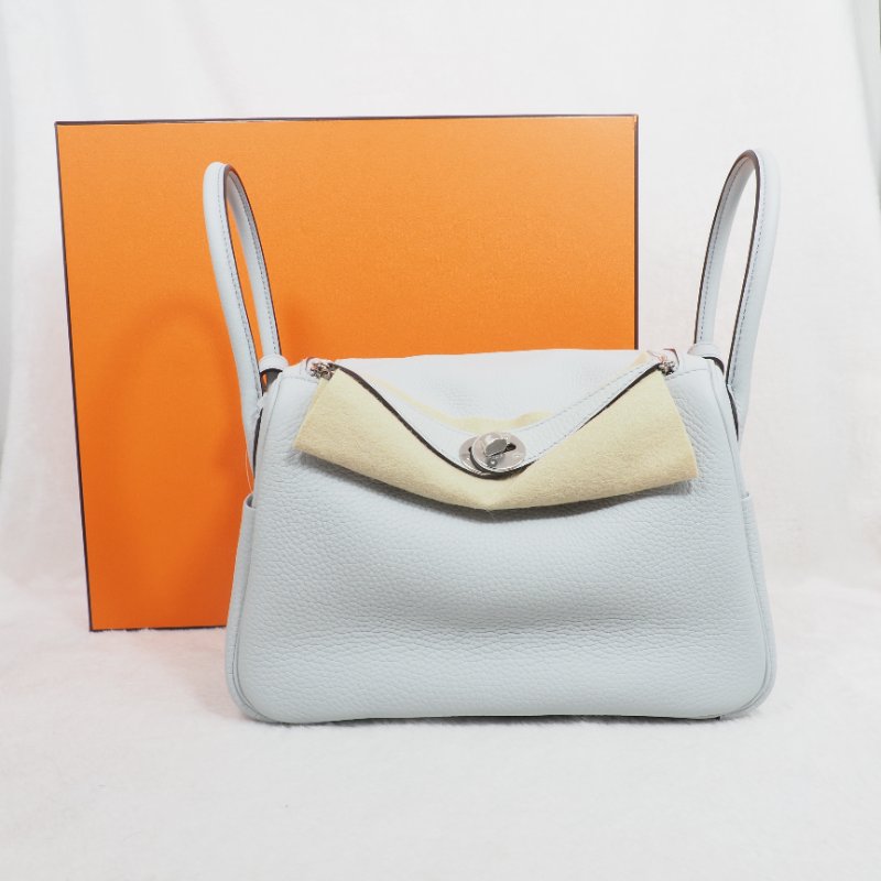 全新 Hermes Lindy 26 聖杯藍銀扣-9