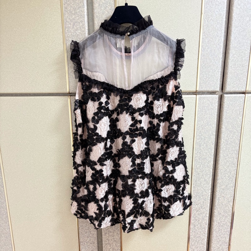 44）全新 溫慶珠正品 重工烏干紗上衣 M-L可穿-1