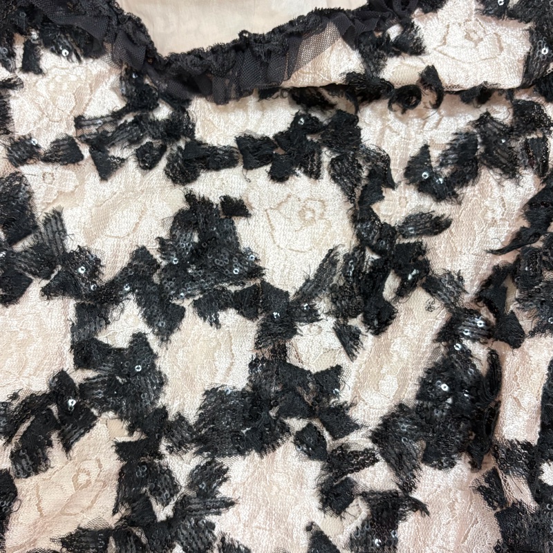 44）全新 溫慶珠正品 重工烏干紗上衣 M-L可穿-5