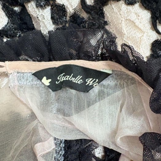 44)全新 溫慶珠正品 重工烏干紗上衣 M-L可穿-8