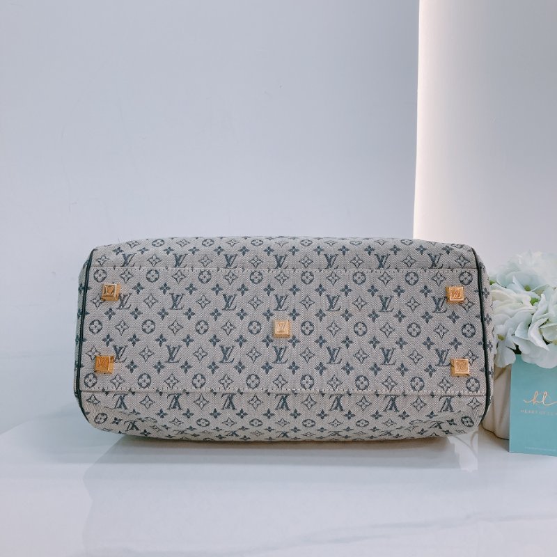 MS0294 路易威登 大號 中古 老花 帆布 醫生包 灰色 Louis Vuitton GM Josephine Monogram Canvas Grey x GHW-4