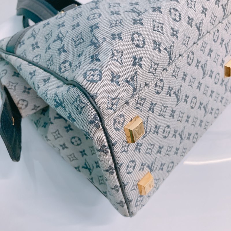 MS0294 路易威登 大號 中古 老花 帆布 醫生包 灰色 Louis Vuitton GM Josephine Monogram Canvas Grey x GHW-5