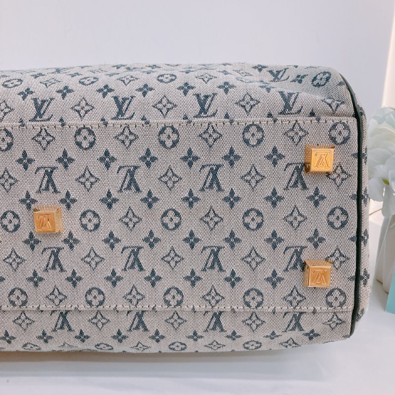 MS0294 路易威登 大號 中古 老花 帆布 醫生包 灰色 Louis Vuitton GM Josephine Monogram Canvas Grey x GHW-10