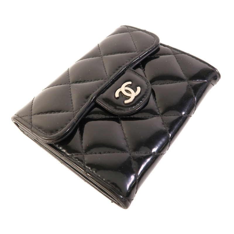 CHANEL 漆皮皮革Card Case銀扣卡片套-2