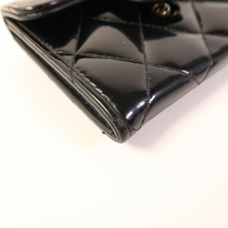 CHANEL 漆皮皮革Card Case銀扣卡片套-10