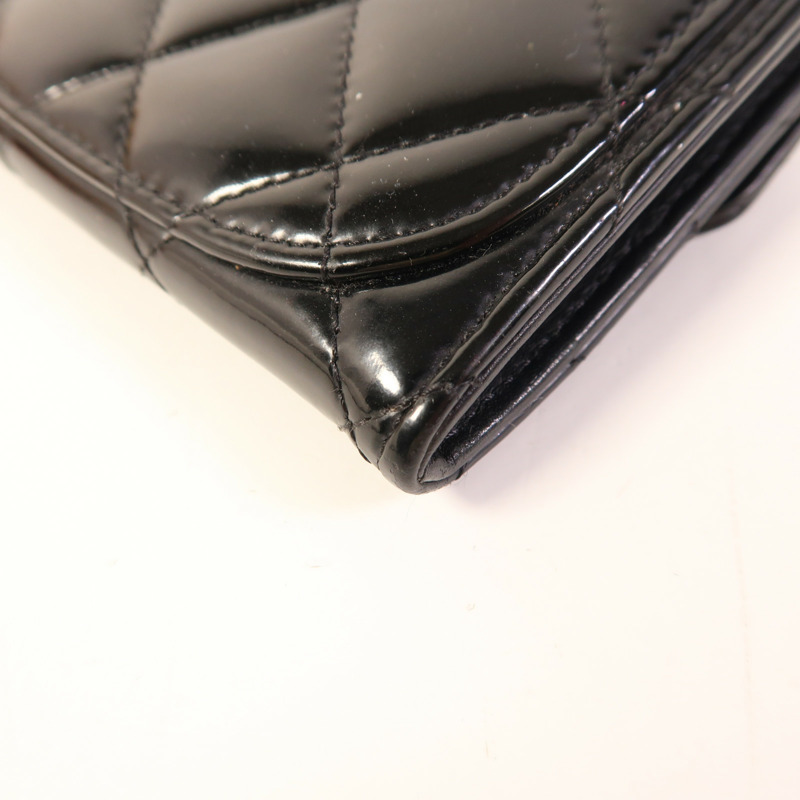CHANEL 漆皮皮革Card Case銀扣卡片套-11