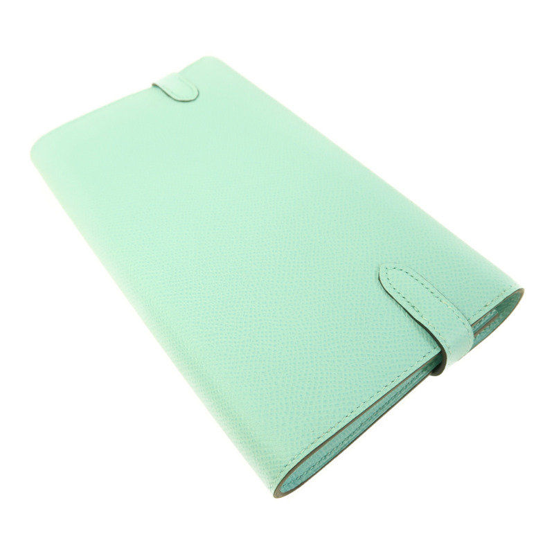 HERMES Epsom皮革Kelly Long Wallet金扣長錢包Atoll-3