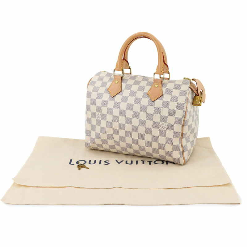 Louis Vuitton Damier Azur Speedy 25 手提包 N41371 白金金屬配件-1