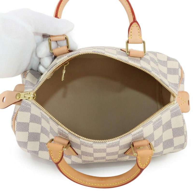 Louis Vuitton Damier Azur Speedy 25 手提包 N41371 白金金屬配件-6