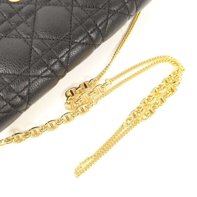 Dior 羊皮皮革Caro Pouch金扣肩背袋-7