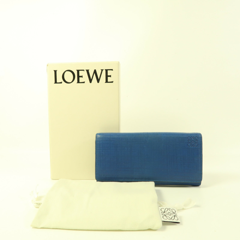 LOEWE 牛皮皮革Long Wallet金扣長錢包-17