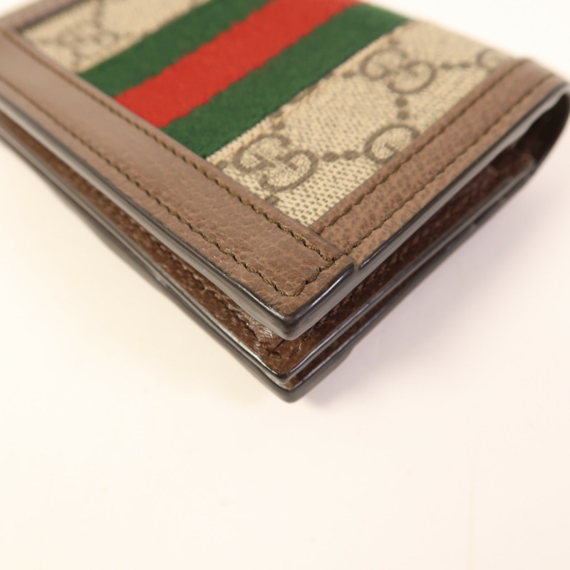 GUCCI 塗層帆布GG Ophidia Bifold Wallet金扣錢包-12