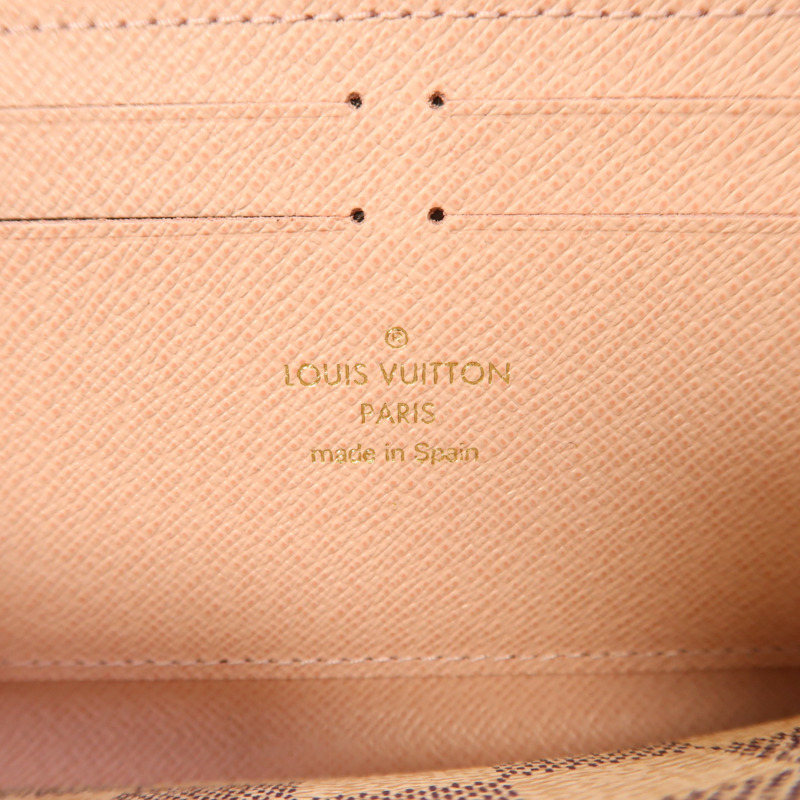 LOUIS VUITTON Damier Azur Clemence Long Wallet金扣長錢包-5
