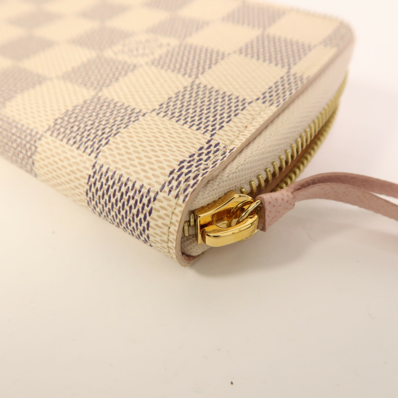 LOUIS VUITTON Damier Azur Clemence Long Wallet金扣長錢包-7