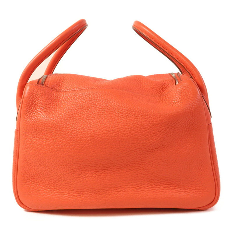 HERMES Clemence皮革Lindy 26銀扣手挽肩背兩用袋Rose Jaipur-1