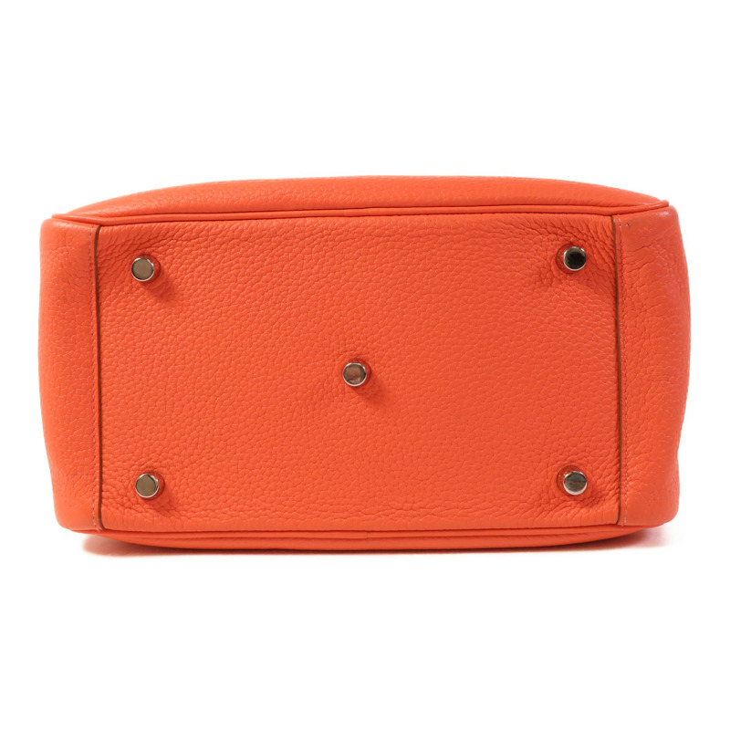 HERMES Clemence皮革Lindy 26銀扣手挽肩背兩用袋Rose Jaipur-3