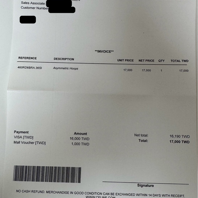 Celine銠銀色飾面黃銅TRIOMPHE不對稱圈形耳環-6
