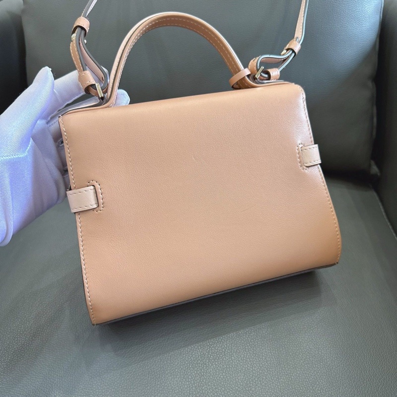 Delvaux 德爾沃 tempete mini 粉色拼色 小號 底長約20~-3