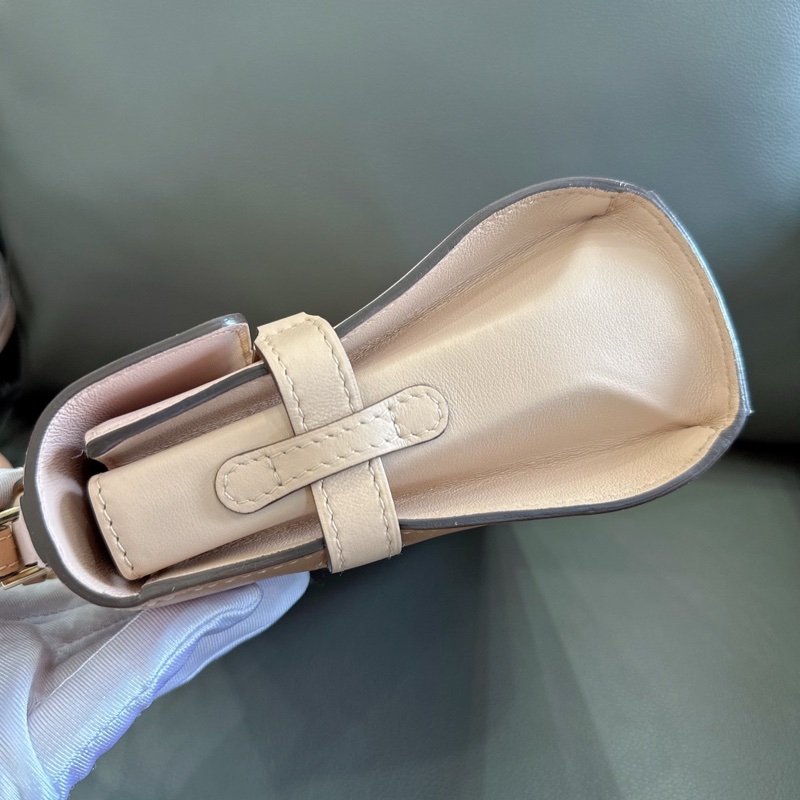 Delvaux 德爾沃 tempete mini 粉色拼色 小號 底長約20~-5