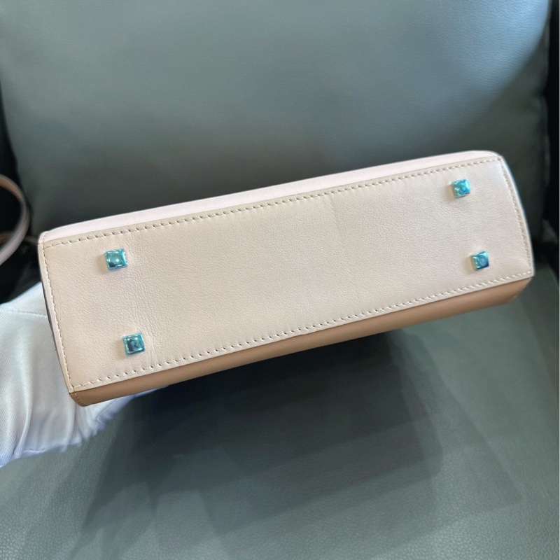 Delvaux 德爾沃 tempete mini 粉色拼色 小號 底長約20~-6