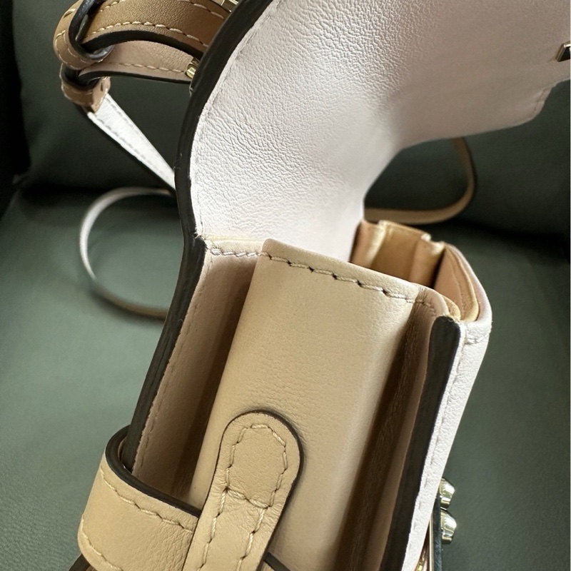 Delvaux 德爾沃 tempete mini 粉色拼色 小號 底長約20~-17