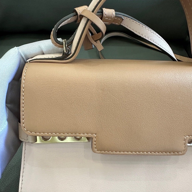 Delvaux 德爾沃 tempete mini 粉色拼色 小號 底長約20~-22