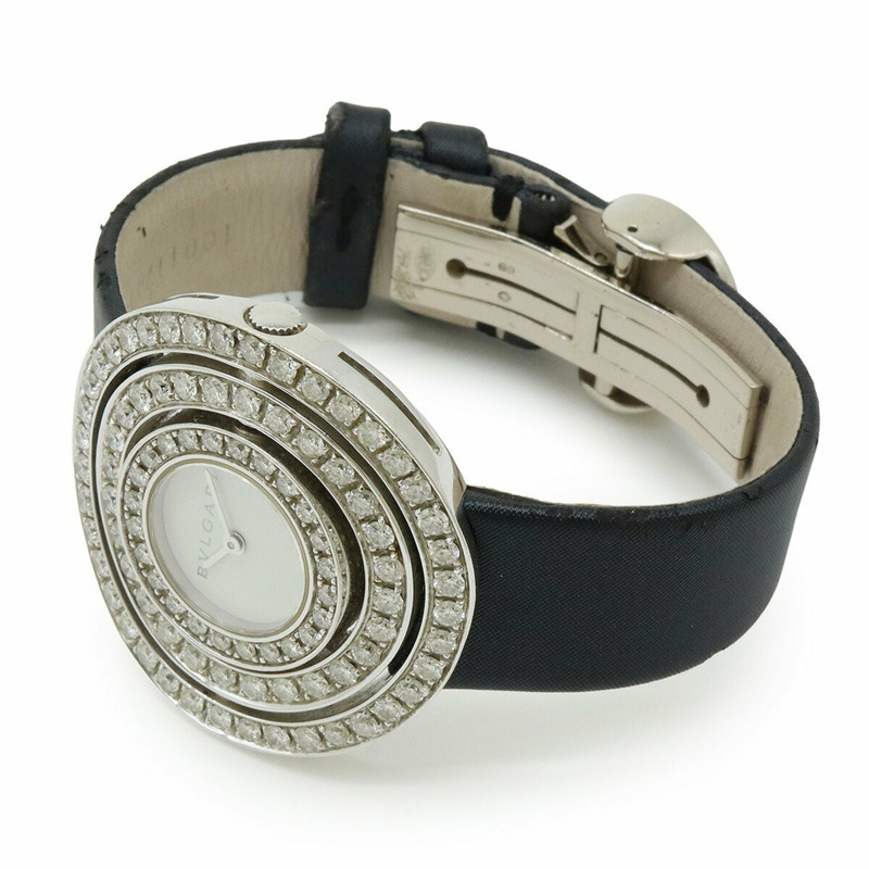 BVLGARI Astrale Cerchi 白色錶盤鑽石錶圈女士石英腕錶 AEW36G-2