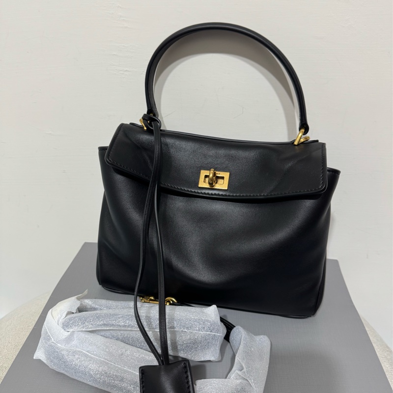 Balenciaga mini rodeo黑金手提斜背包-5