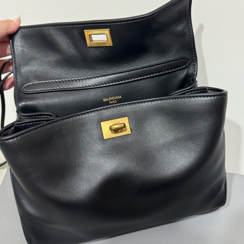 Balenciaga mini rodeo黑金手提斜背包-13