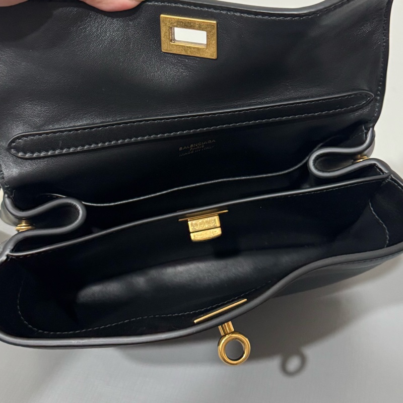 Balenciaga mini rodeo黑金手提斜背包-14