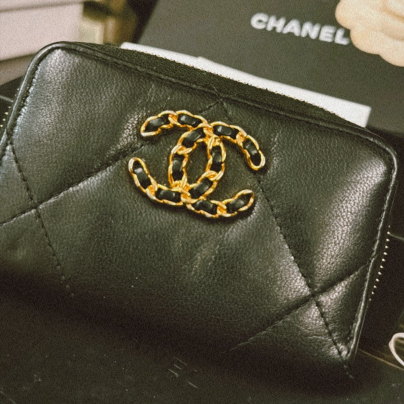 8成新 Chanel 19拉鏈零錢包-1