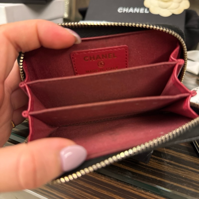 8成新 Chanel 19拉鏈零錢包-13