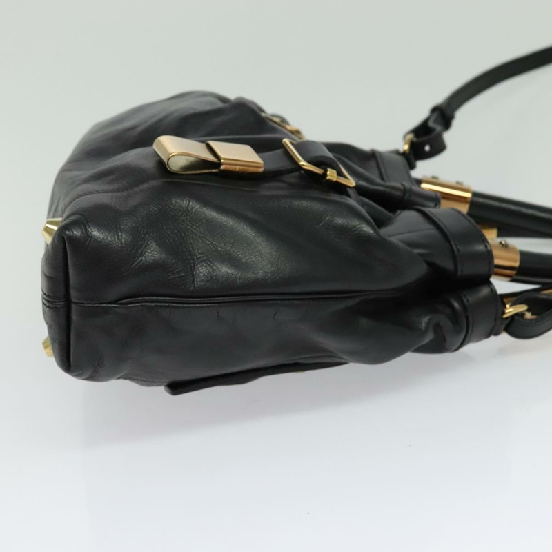 【日本直送】Chloe Victoria 手提包 皮革 2 款 黑色 金色 正品 am8691-3