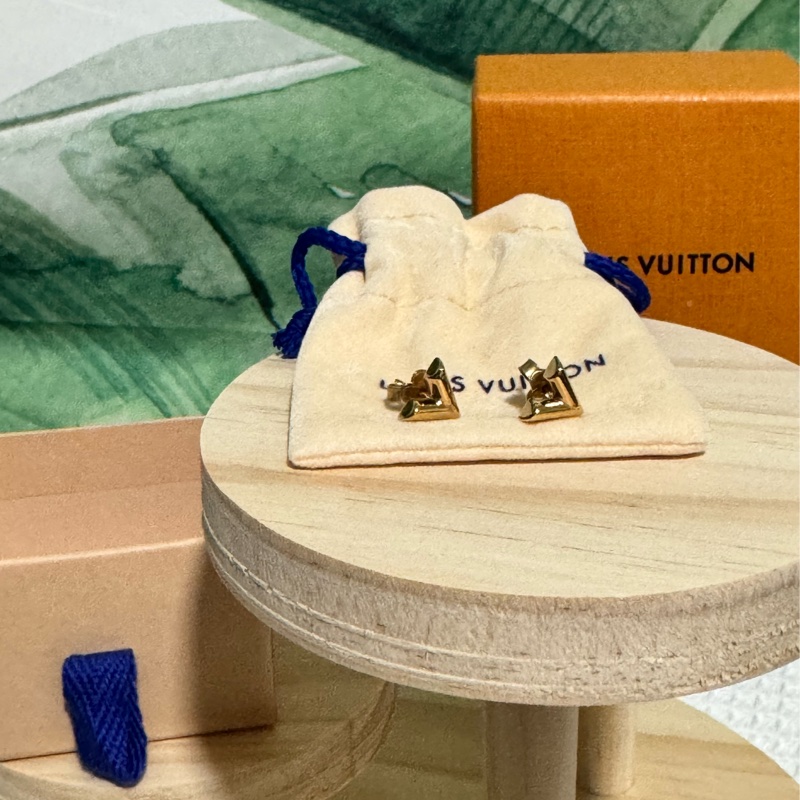 Louis Vuitton經典小logo耳釘-0