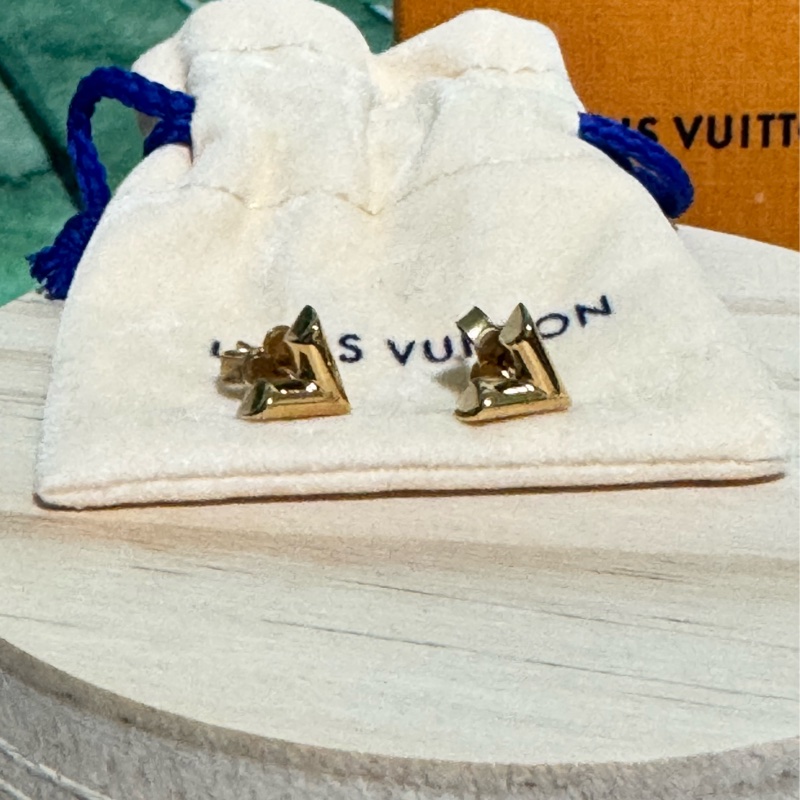 Louis Vuitton經典小logo耳釘-2