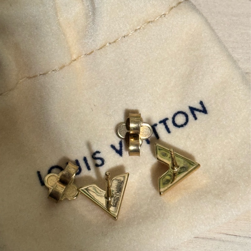 Louis Vuitton經典小logo耳釘-7