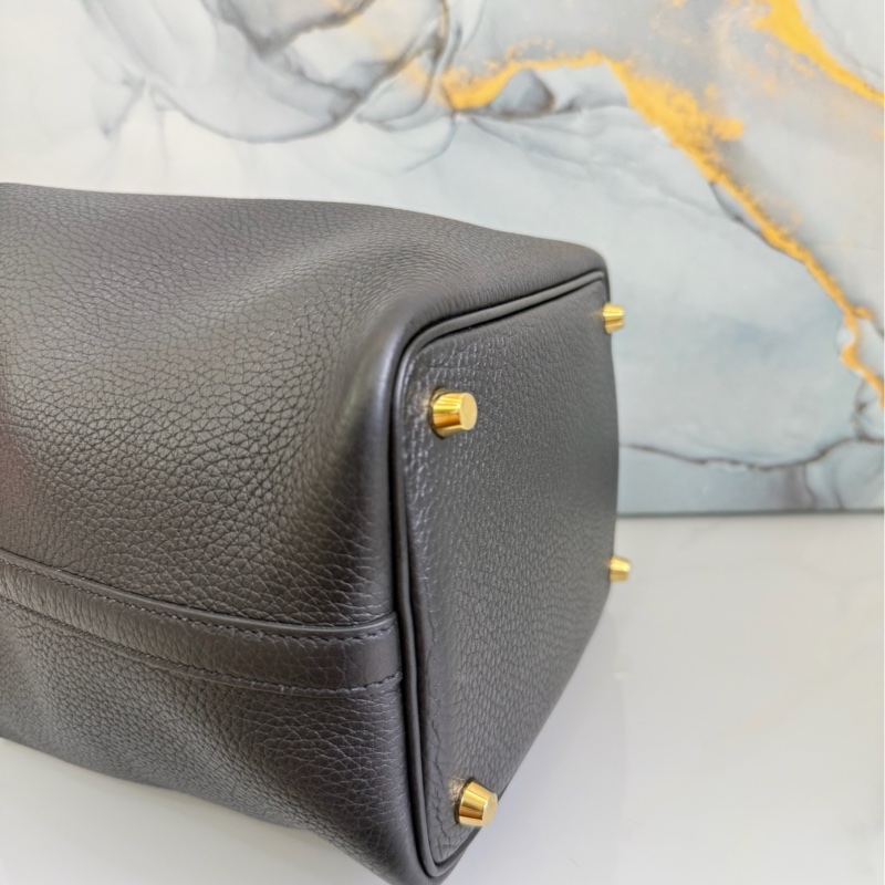 「M.Y精品」 Hermes picotin 18 菜籃子18 黑色金釦-29