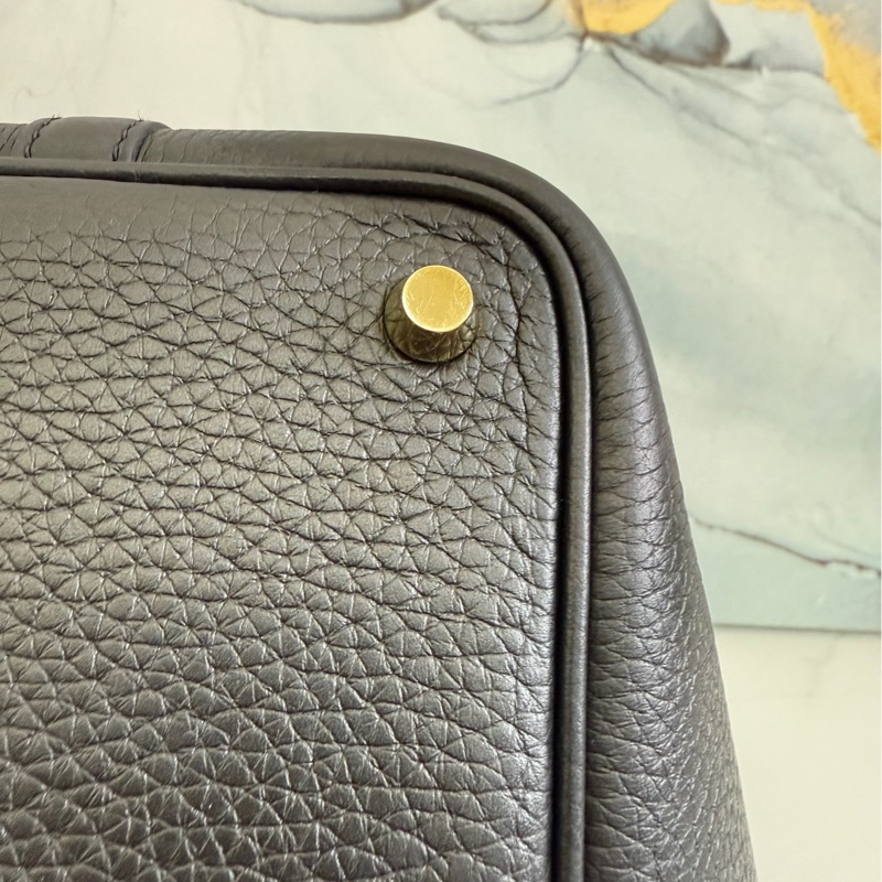 「M.Y精品」 Hermes picotin 18 菜籃子18 黑色金釦-36