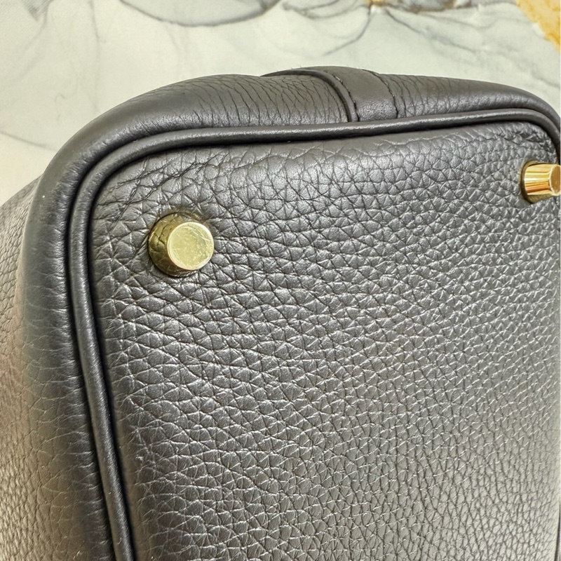 「M.Y精品」 Hermes picotin 18 菜籃子18 黑色金釦-37