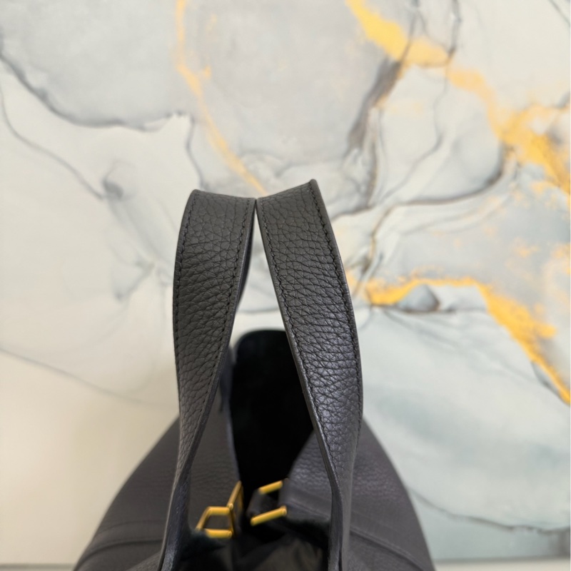 「M.Y精品」 Hermes picotin 18 菜籃子18 黑色金釦-10