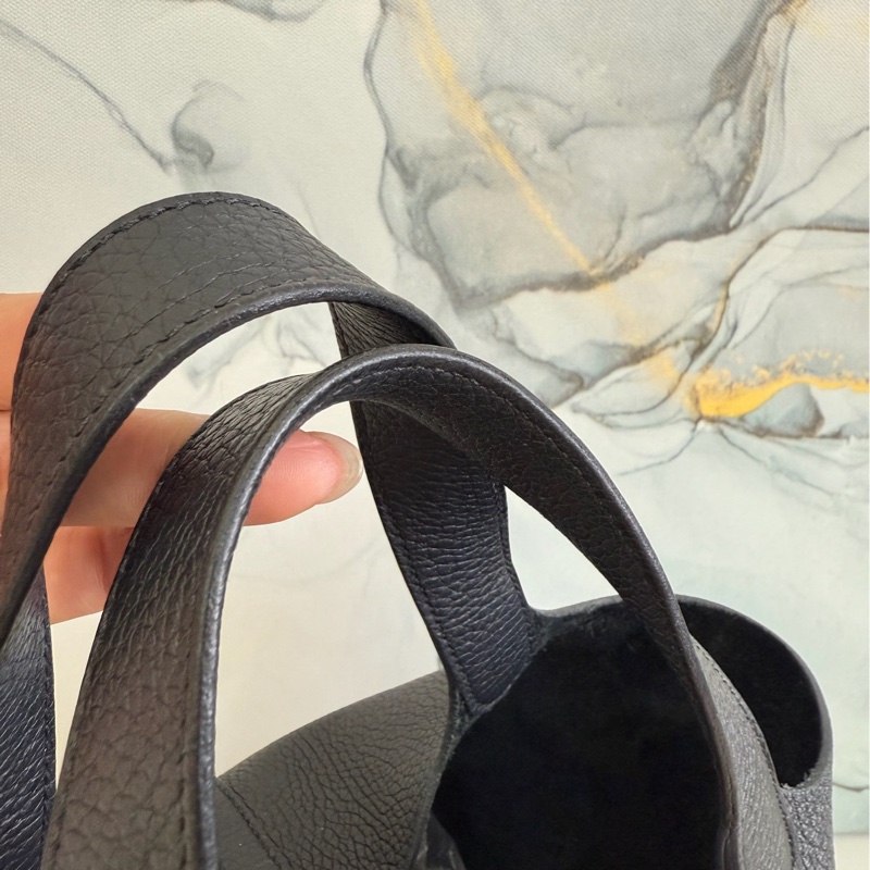 「M.Y精品」 Hermes picotin 18 菜籃子18 黑色金釦-14