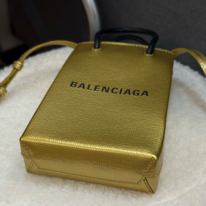 Balencia 巴黎世家 手機包 金色-2